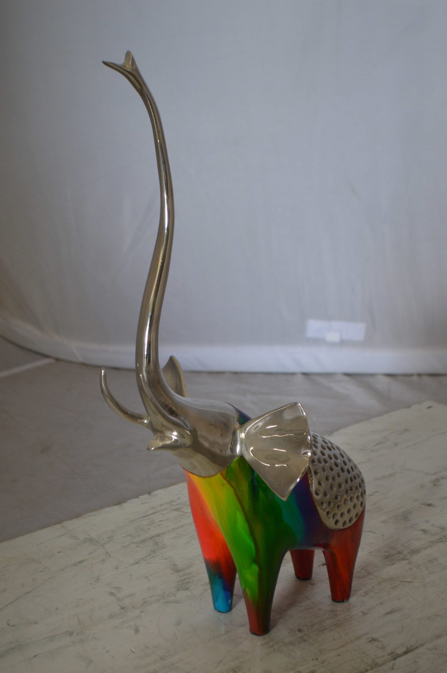 Elephant by Liliana Mendez -  Size: 10"L x 9"W x 20"H. 