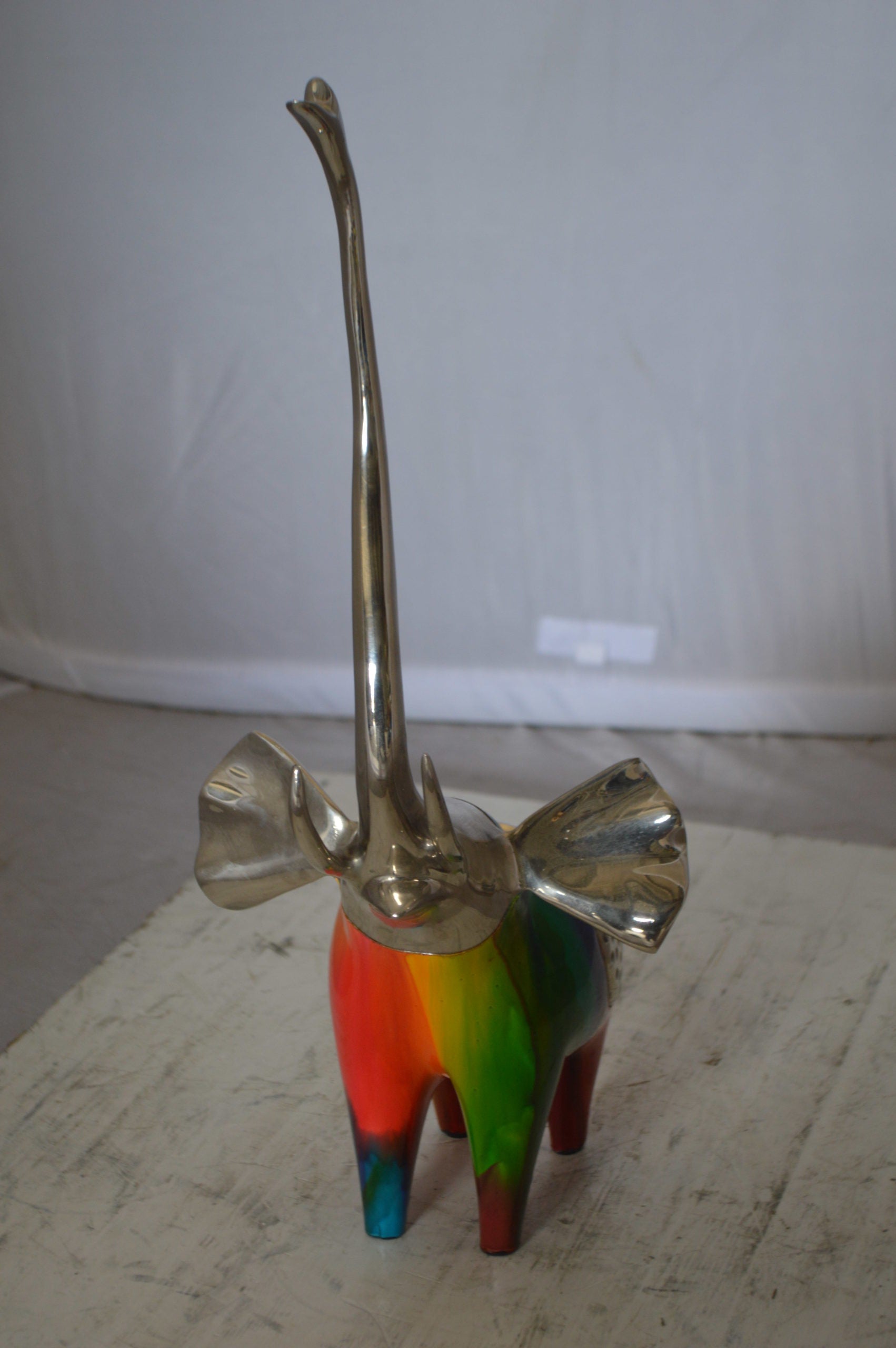 Elephant by Liliana Mendez -  Size: 10"L x 9"W x 20"H. 