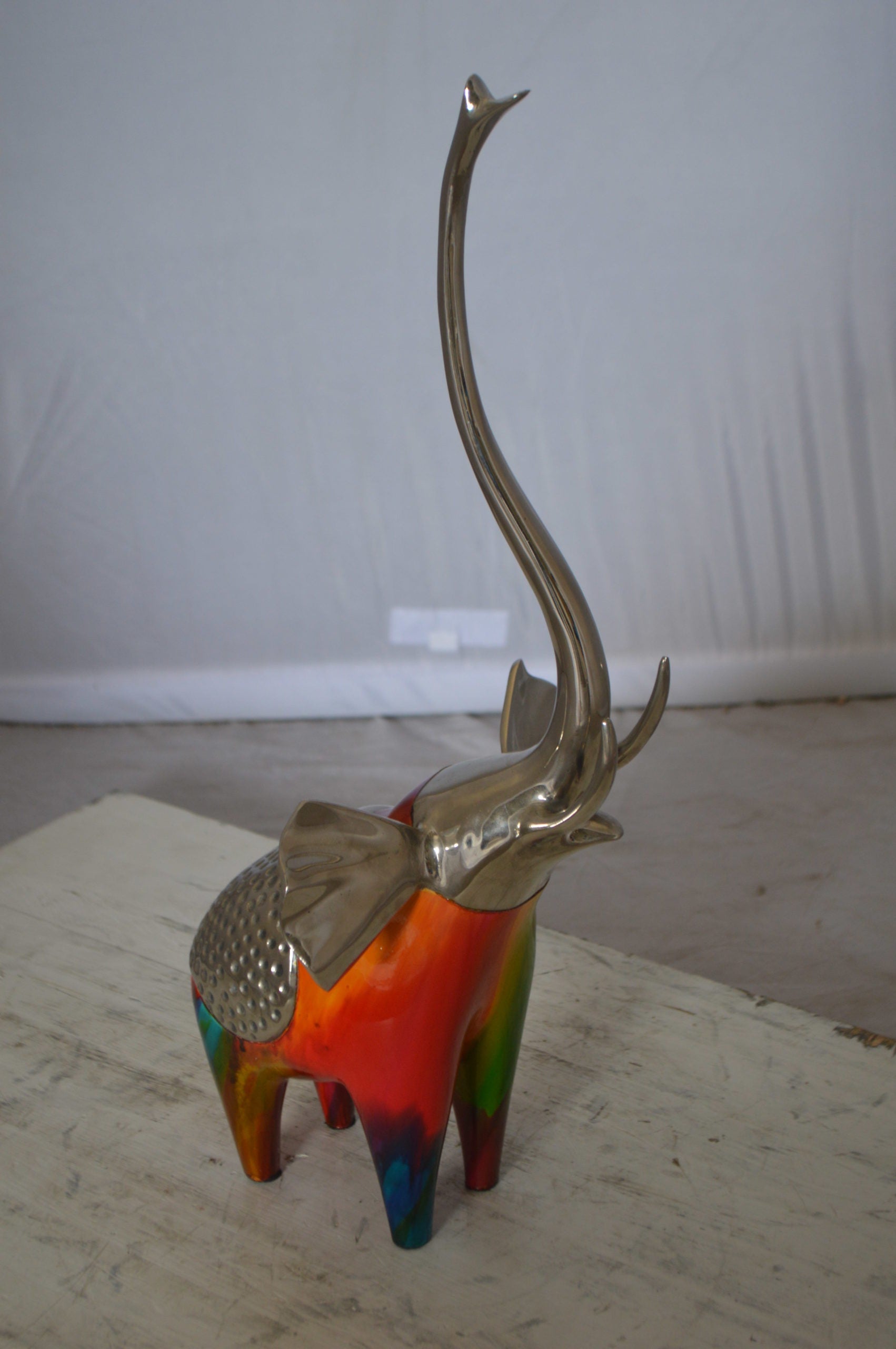 Elephant by Liliana Mendez -  Size: 10"L x 9"W x 20"H. 