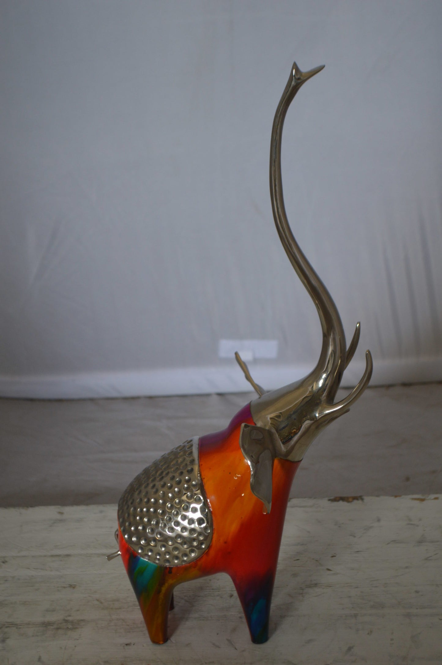 Elephant by Liliana Mendez -  Size: 10"L x 9"W x 20"H. 