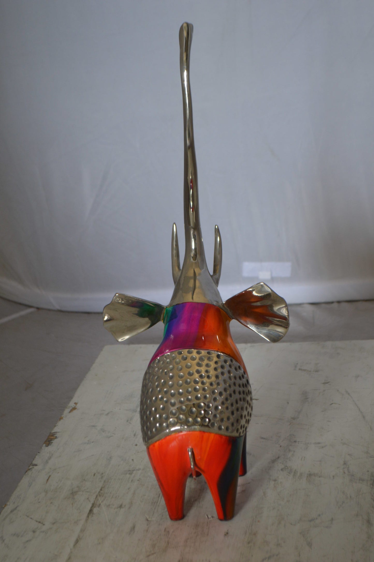 Elephant by Liliana Mendez -  Size: 10"L x 9"W x 20"H. 