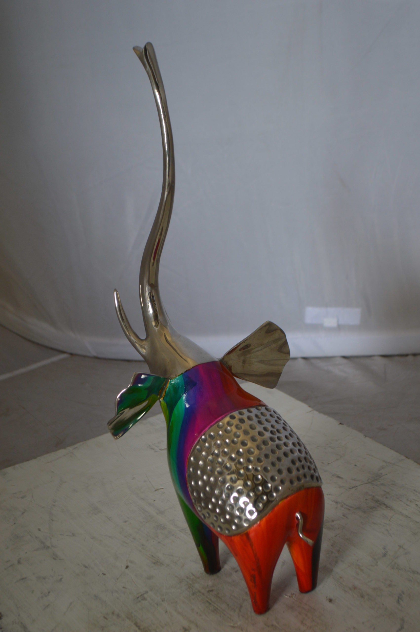 Elephant by Liliana Mendez -  Size: 10"L x 9"W x 20"H. 