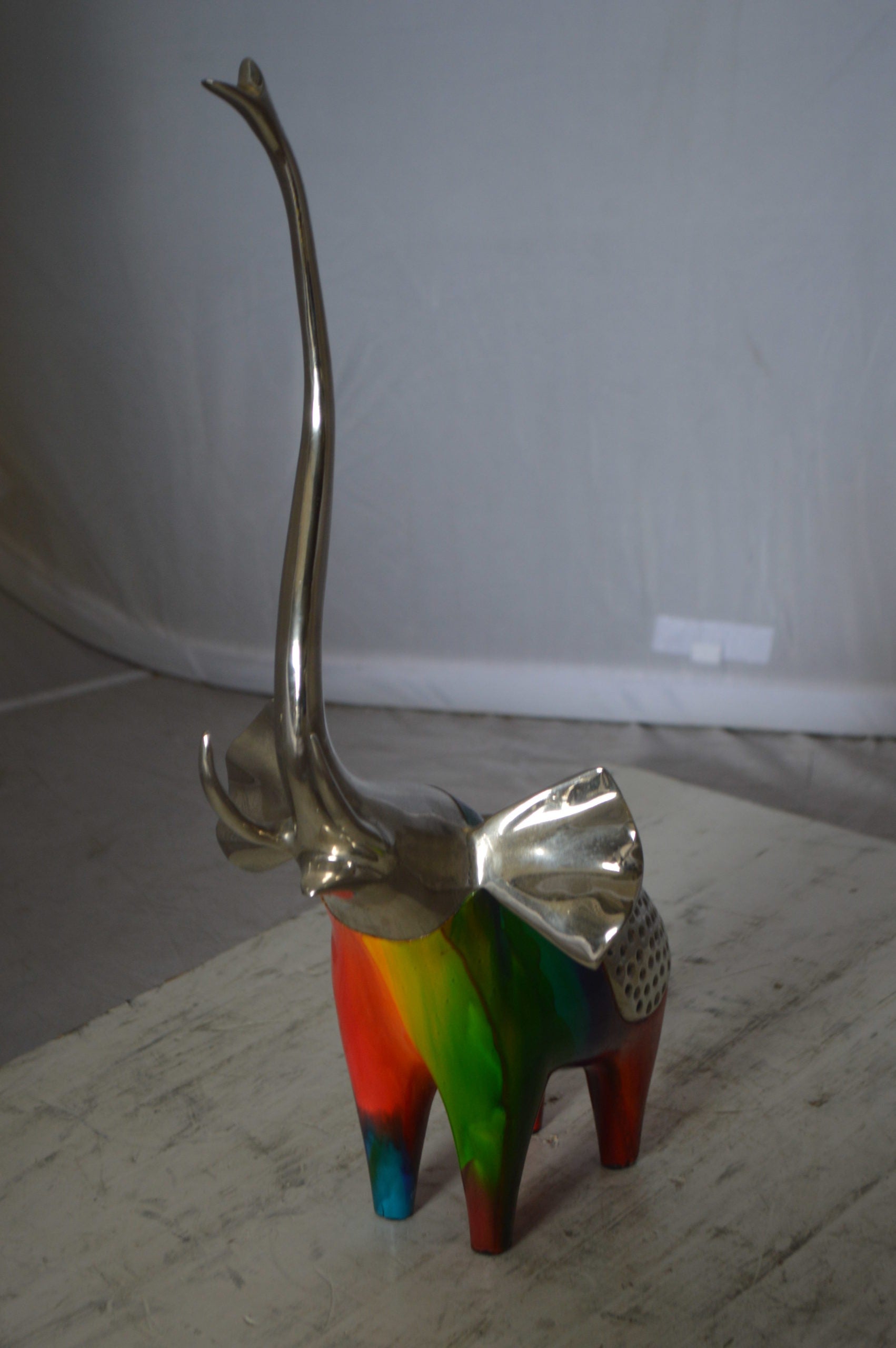 Elephant by Liliana Mendez -  Size: 10"L x 9"W x 20"H. 