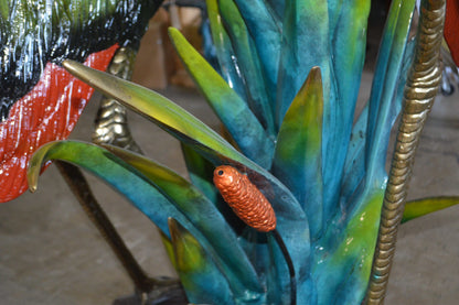 Two colored Herons fountain -  Size: 53"L x 40"W x 88"H. 