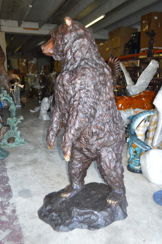 Big Bear standing Bronze Statue -  Size: 45"L x 42"W x 78"H. 