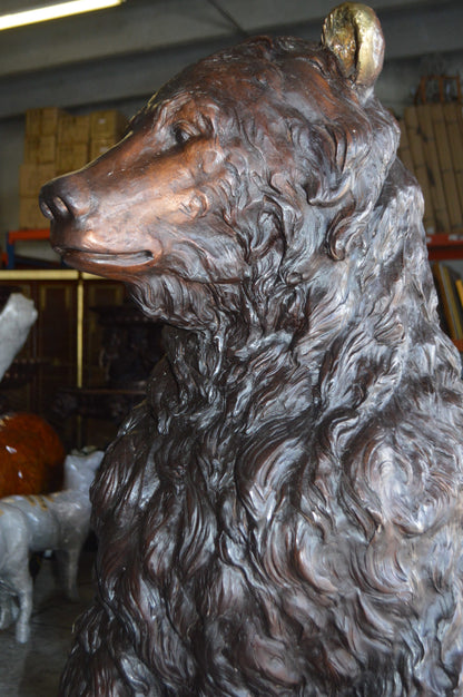 Big Bear standing Bronze Statue -  Size: 45"L x 42"W x 78"H. 