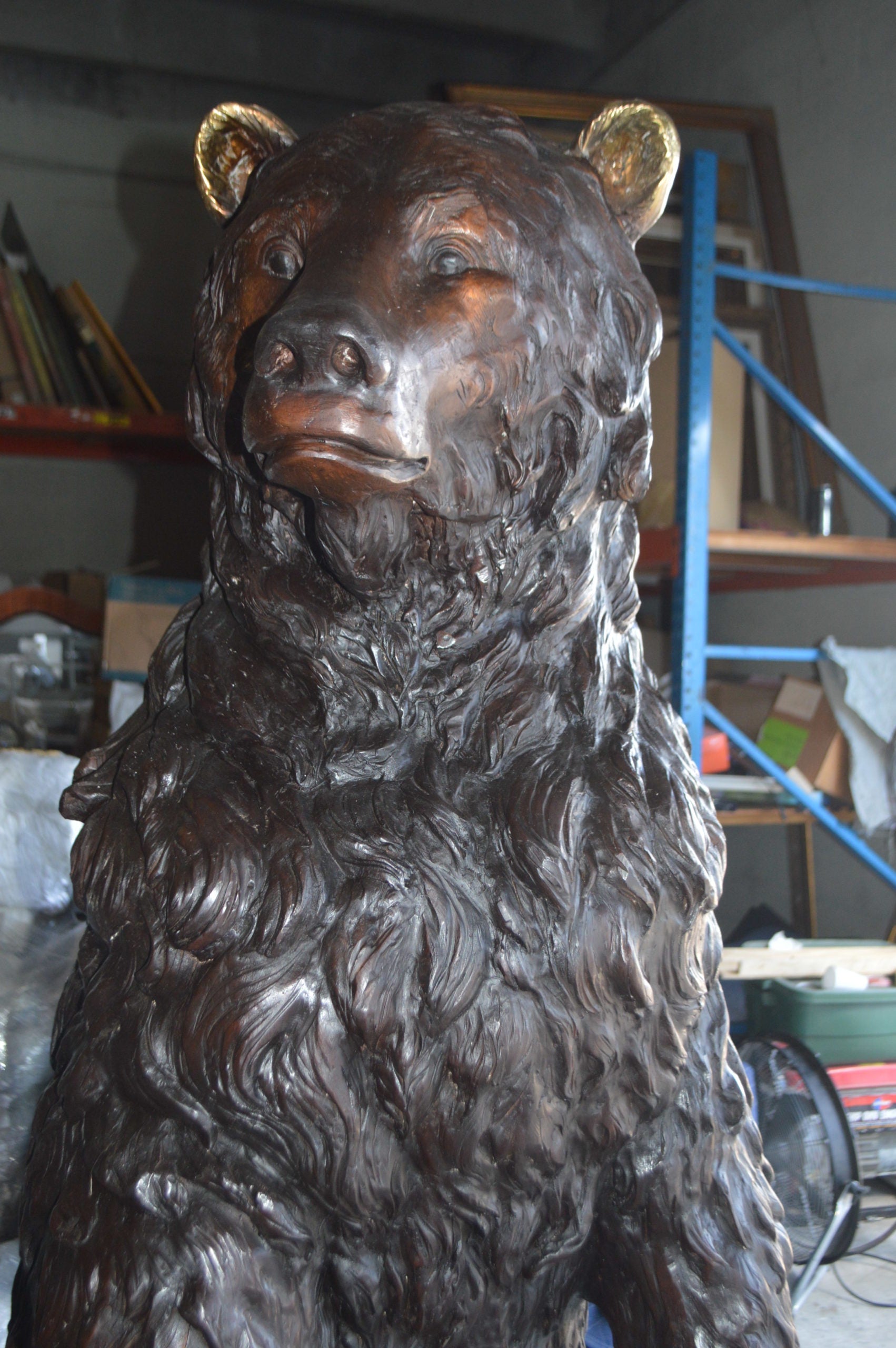 Big Bear standing Bronze Statue -  Size: 45"L x 42"W x 78"H. 
