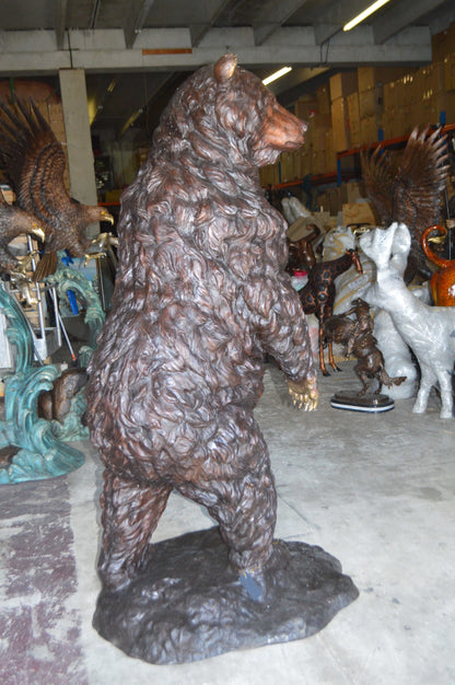 Big Bear standing Bronze Statue -  Size: 45"L x 42"W x 78"H. 
