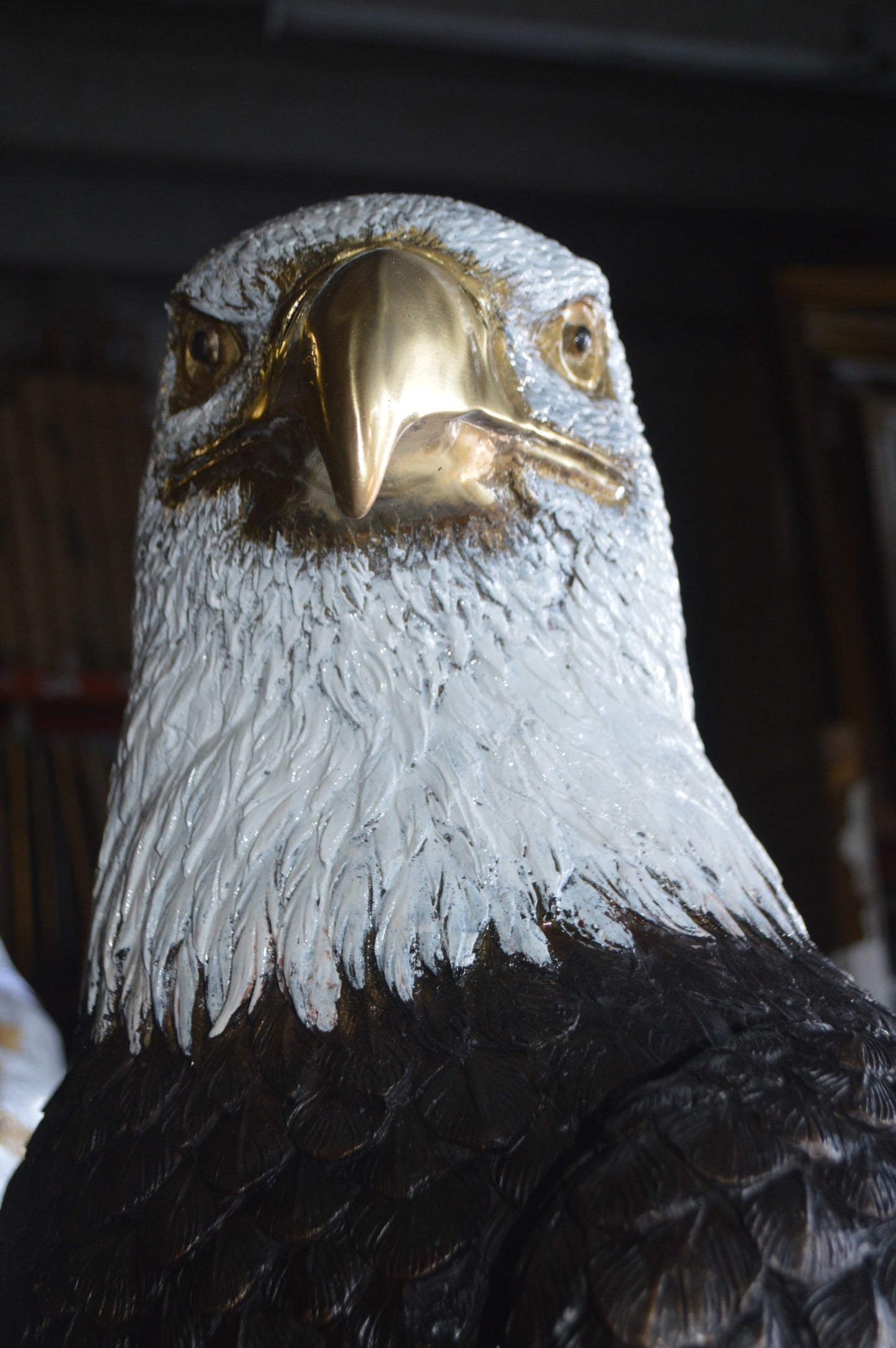 Large Eagle on a branch Bronze Statue -  Size: 29"L x 29"W x 74"H. 