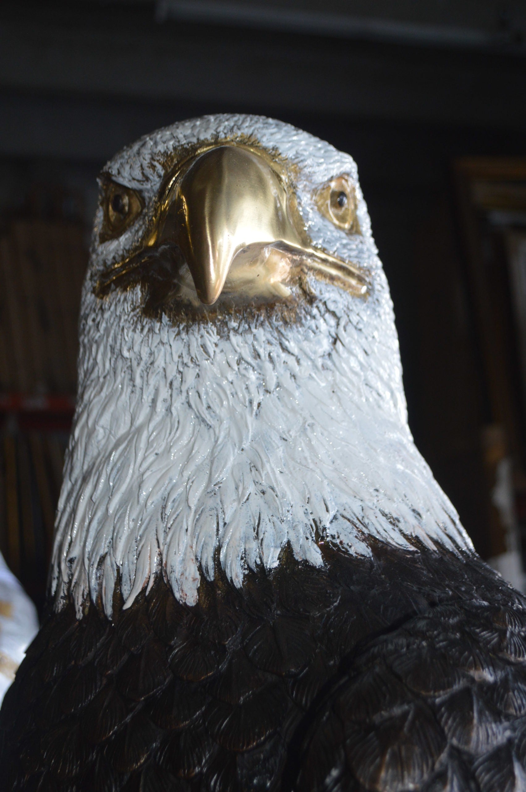 Large Eagle on a branch Bronze Statue -  Size: 29"L x 29"W x 74"H. 