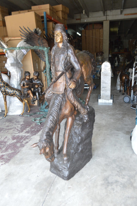 Mountain Man, Giant, By Remington Bronze Statue -  Size: 57"L x 221"W x 71"H. 