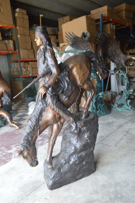 Mountain Man, Giant, By Remington Bronze Statue -  Size: 57"L x 221"W x 71"H. 