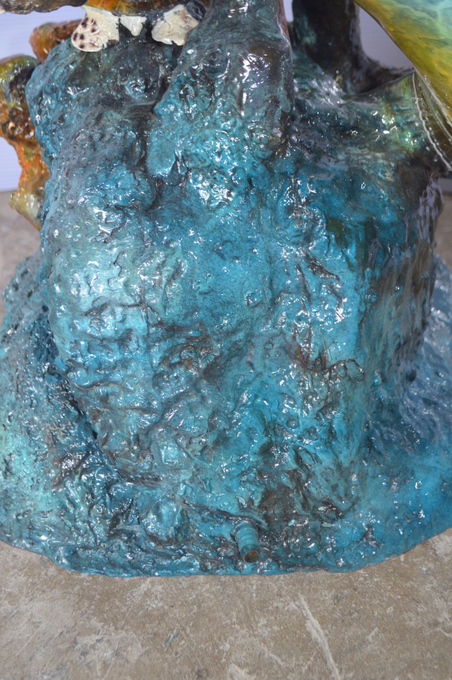 Mahi Mahi -large Fish fountain Bronze Statue  -  Size: 30"L x 32"W x 69"H.