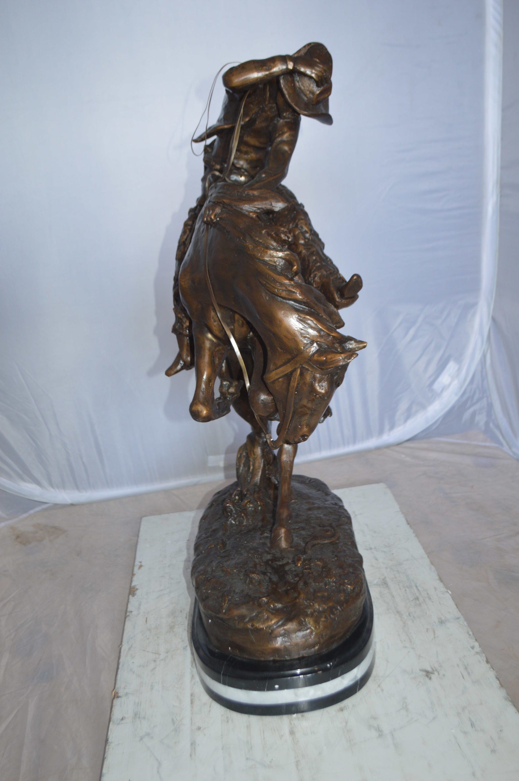 Jumbo Rattle Snake by Remington Bronze Statue -  Size: 21"L x 11"W x 32"H. 