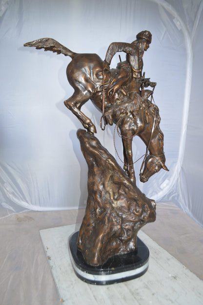 Jumbo Mountain Man by Remington Bronze Statue -  Size: 13"L x 13"W x 37"H. 