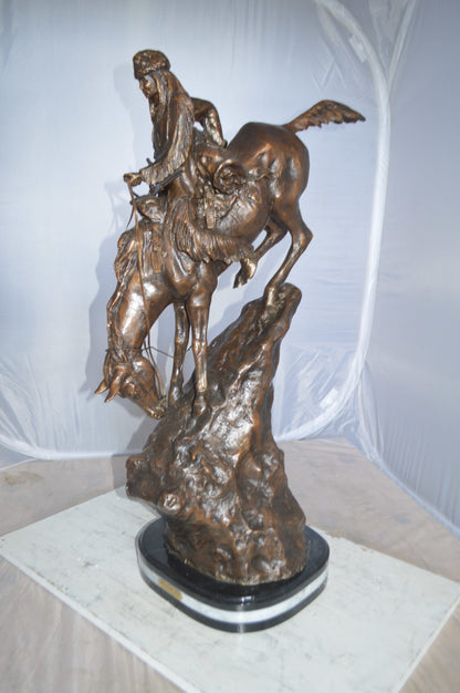Jumbo Mountain Man by Remington Bronze Statue -  Size: 13"L x 13"W x 37"H. 