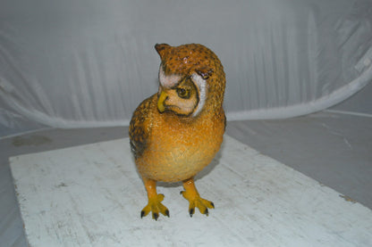 Owl Standing Bronze Statue - Size: 13"L x 7"W x 11"H.