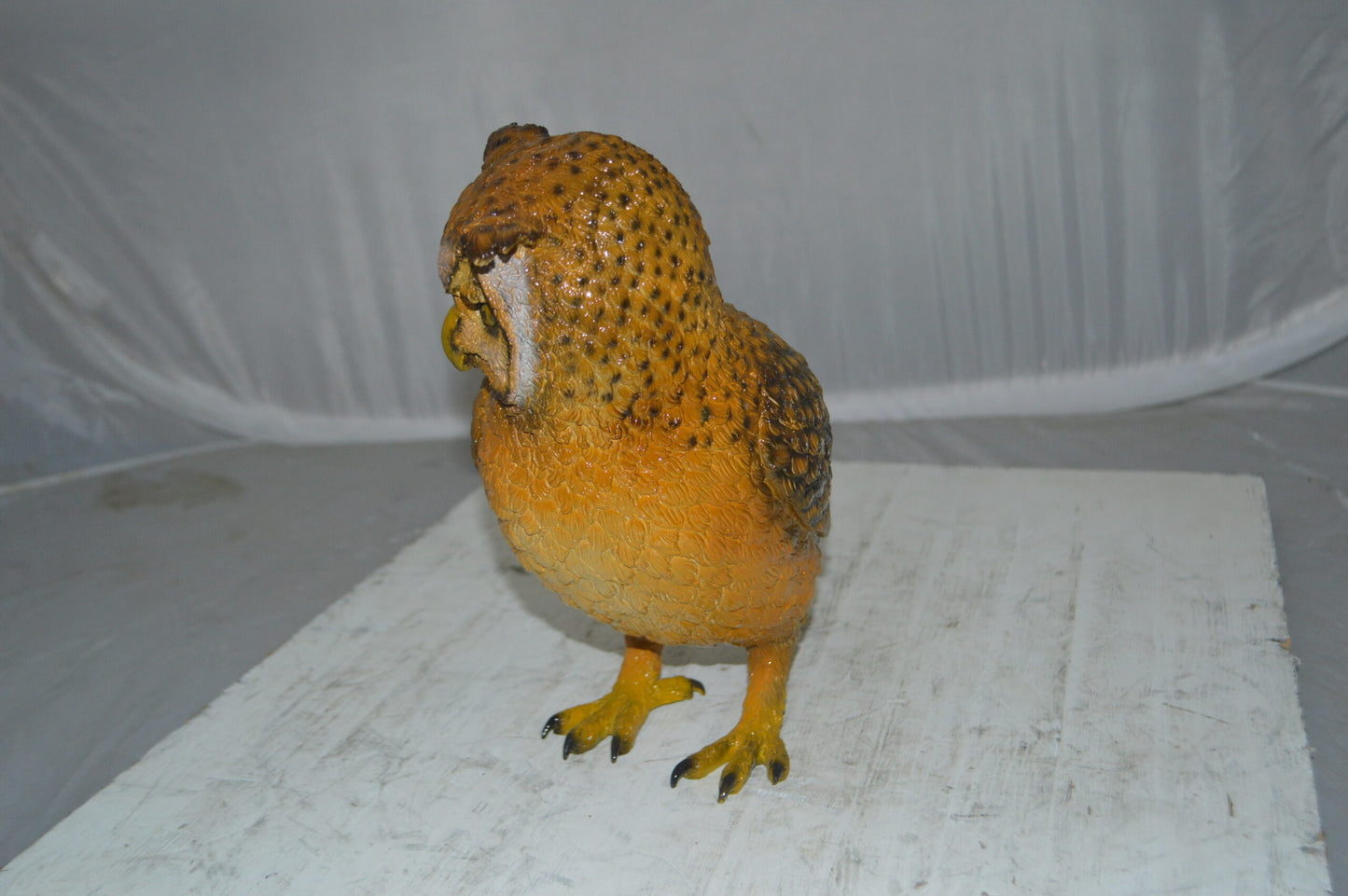Owl Standing Bronze Statue - Size: 13"L x 7"W x 11"H.