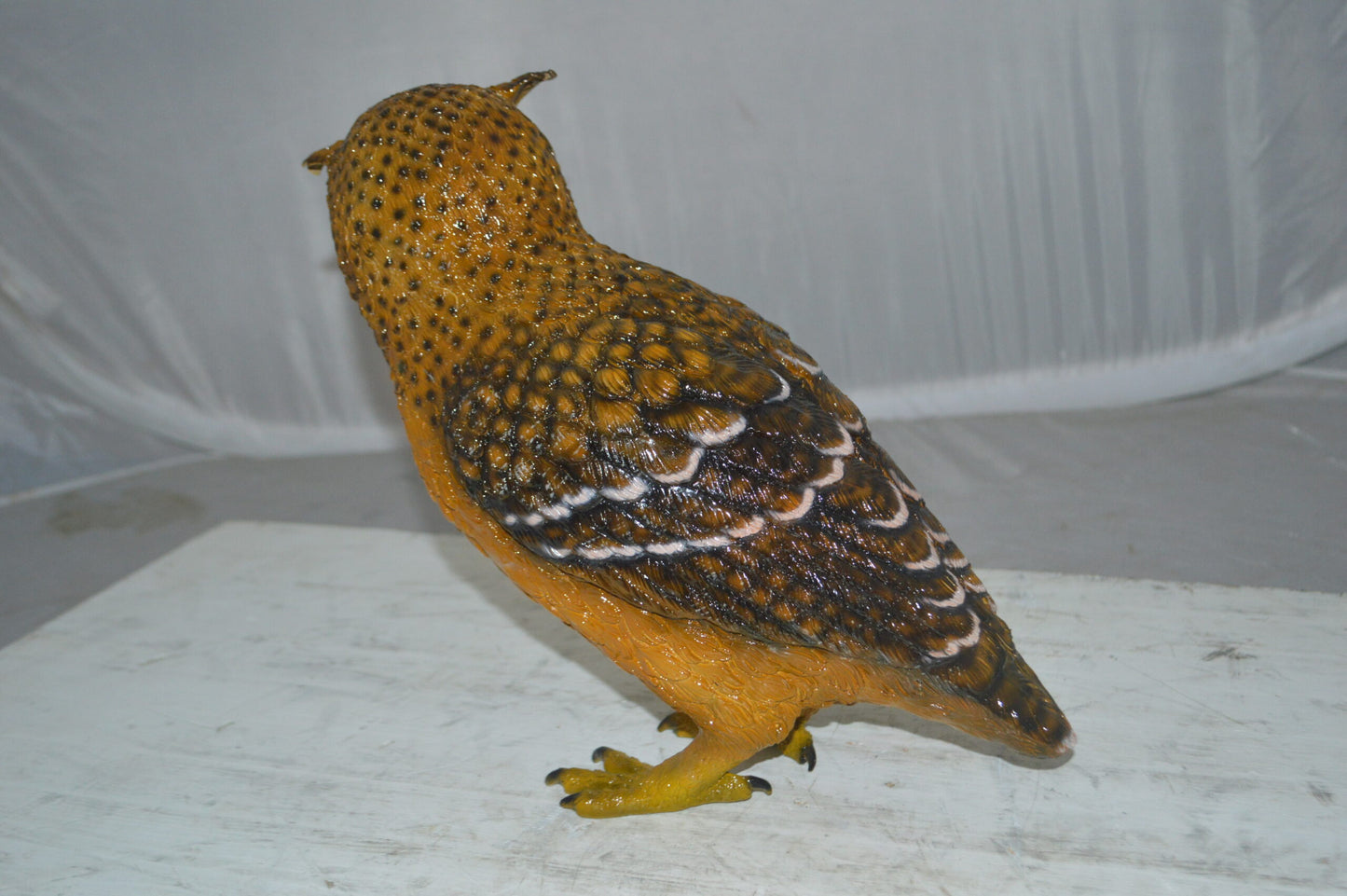 Owl Standing Bronze Statue - Size: 13"L x 7"W x 11"H.