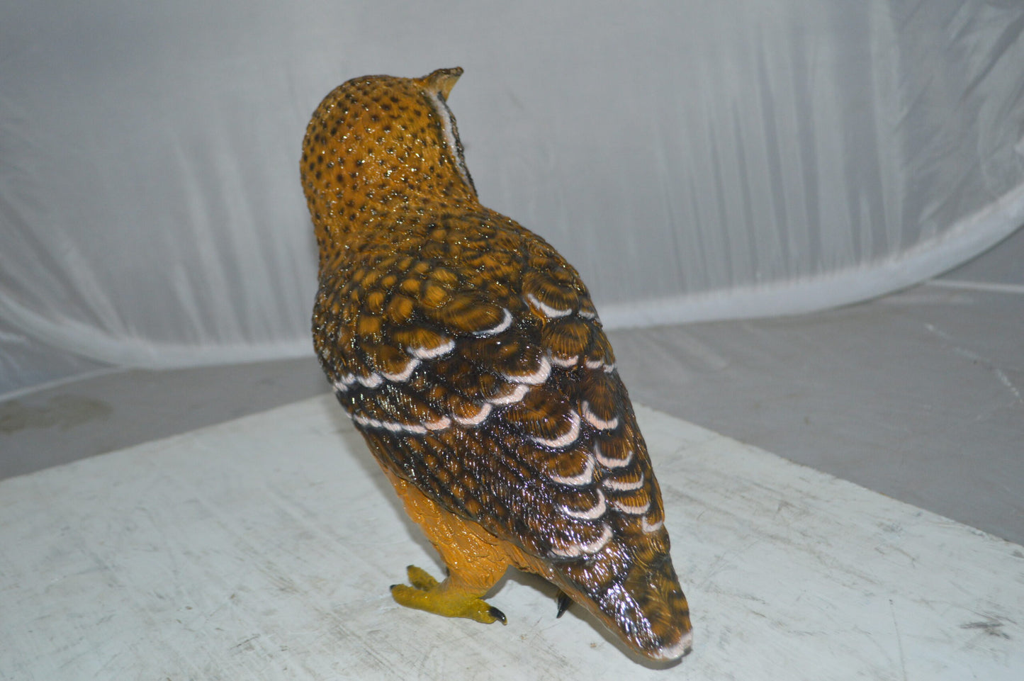 Owl Standing Bronze Statue - Size: 13"L x 7"W x 11"H.