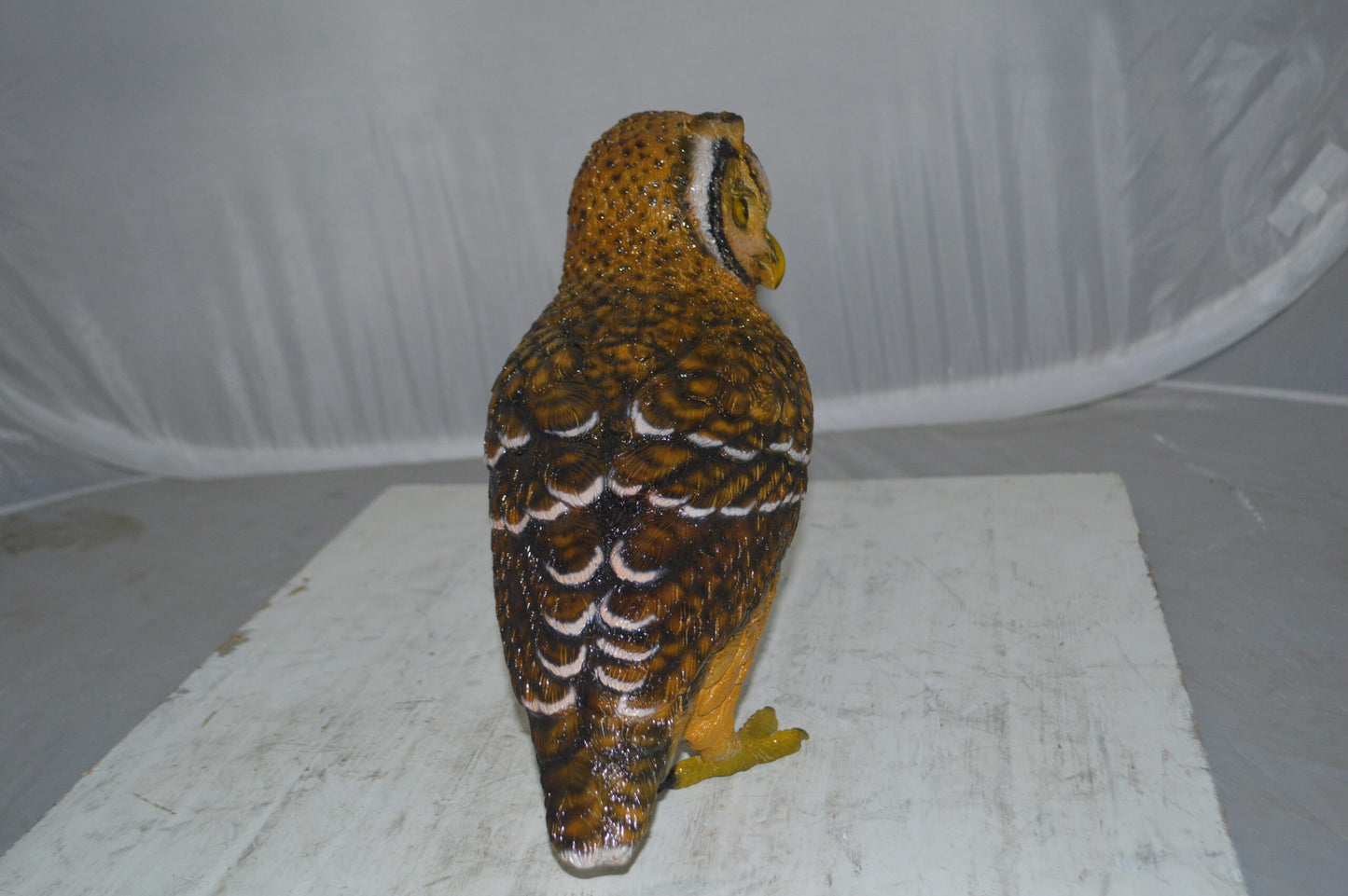 Owl Standing Bronze Statue - Size: 13"L x 7"W x 11"H.