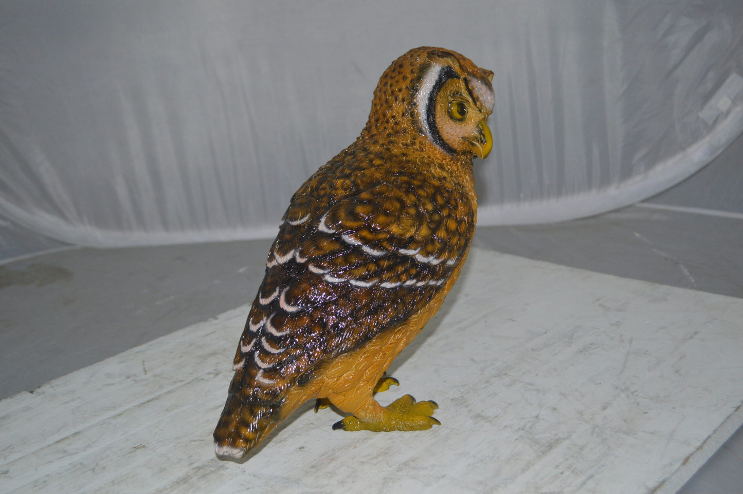 Owl Standing Bronze Statue - Size: 13"L x 7"W x 11"H.