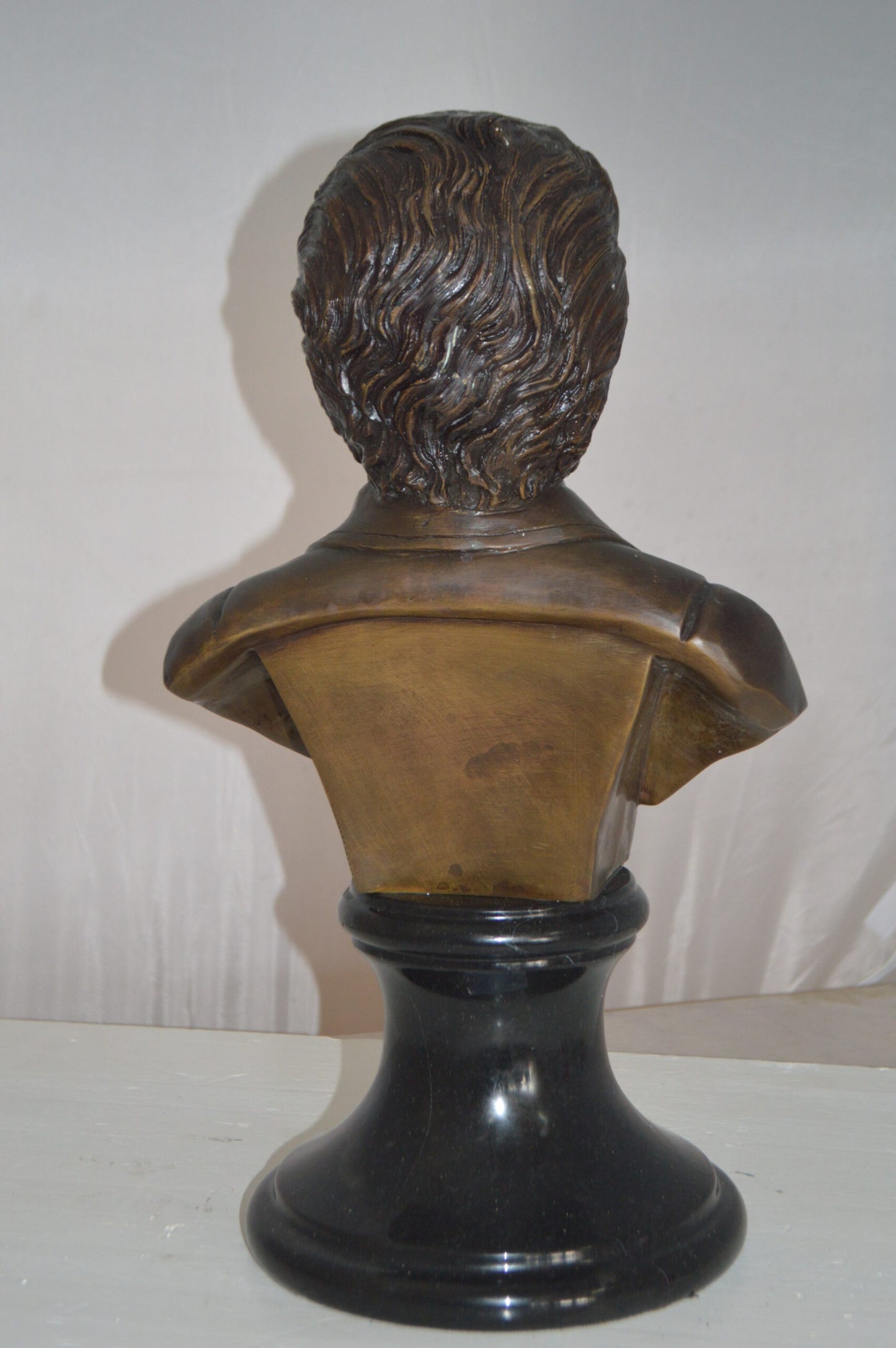 Frederic Francois Chopin Bust Bronze Statue -  Size: 12"L x 8"W x 21"H.