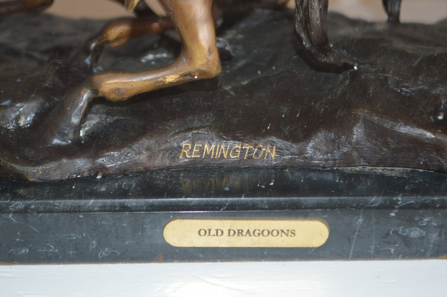 Old Dragoons by Remington replica Bronze Statue -  Size: 32"L x 12"W x 13"H.