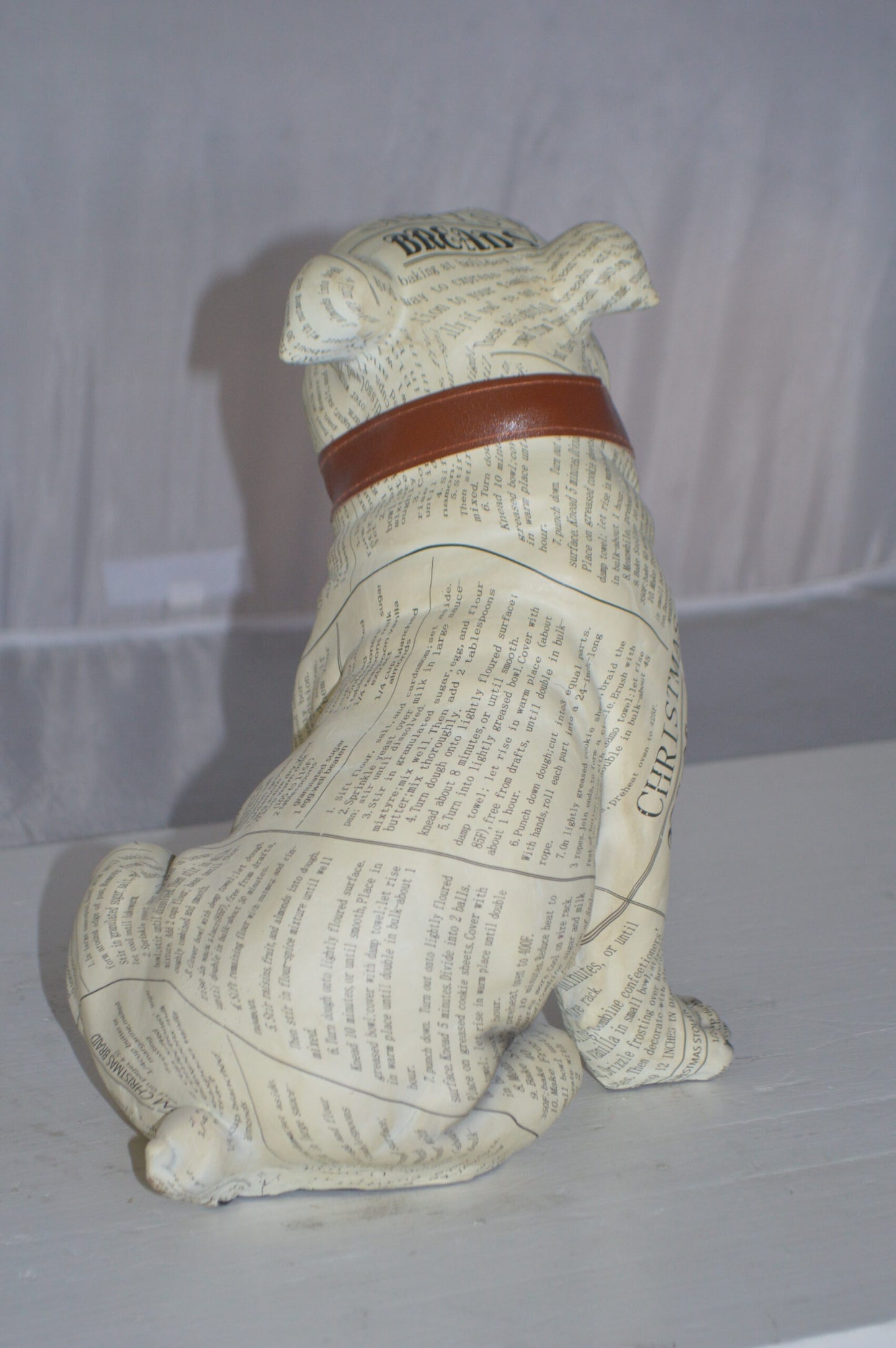 Modern News Bulldog made of Resin -  Size: 9"L x 8"W x 12"H.