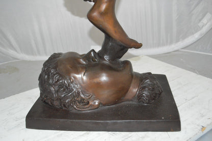 19th Century Mercury Bronze Statue -  Size: 23"L x 13"W x 64"H.