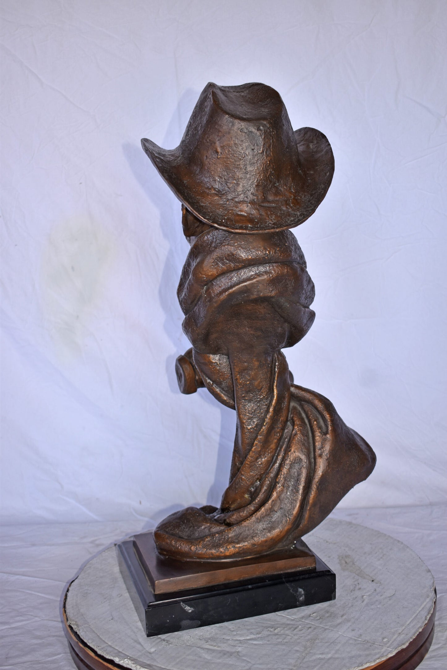 Musicista By Arnadia, Bust of Saxophone Player Bronze Statue -  15" x 18"x 32"H