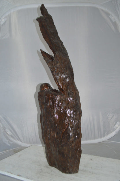 Wood Carved Buddha CC4 -  Size: 15"L x 10"W x 45"H.