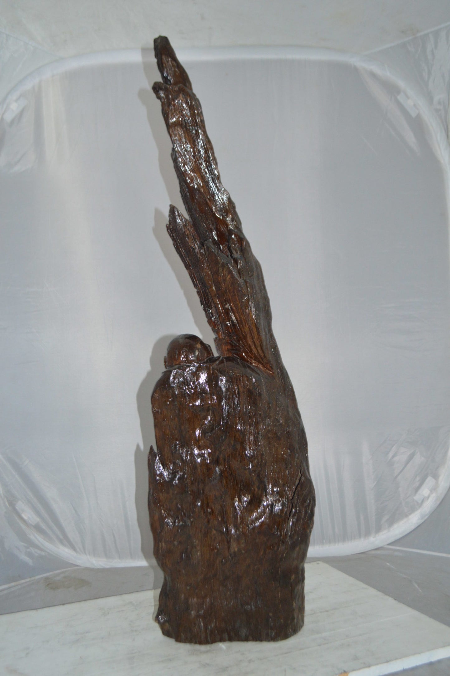 Wood Carved Buddha CC4 -  Size: 15"L x 10"W x 45"H.
