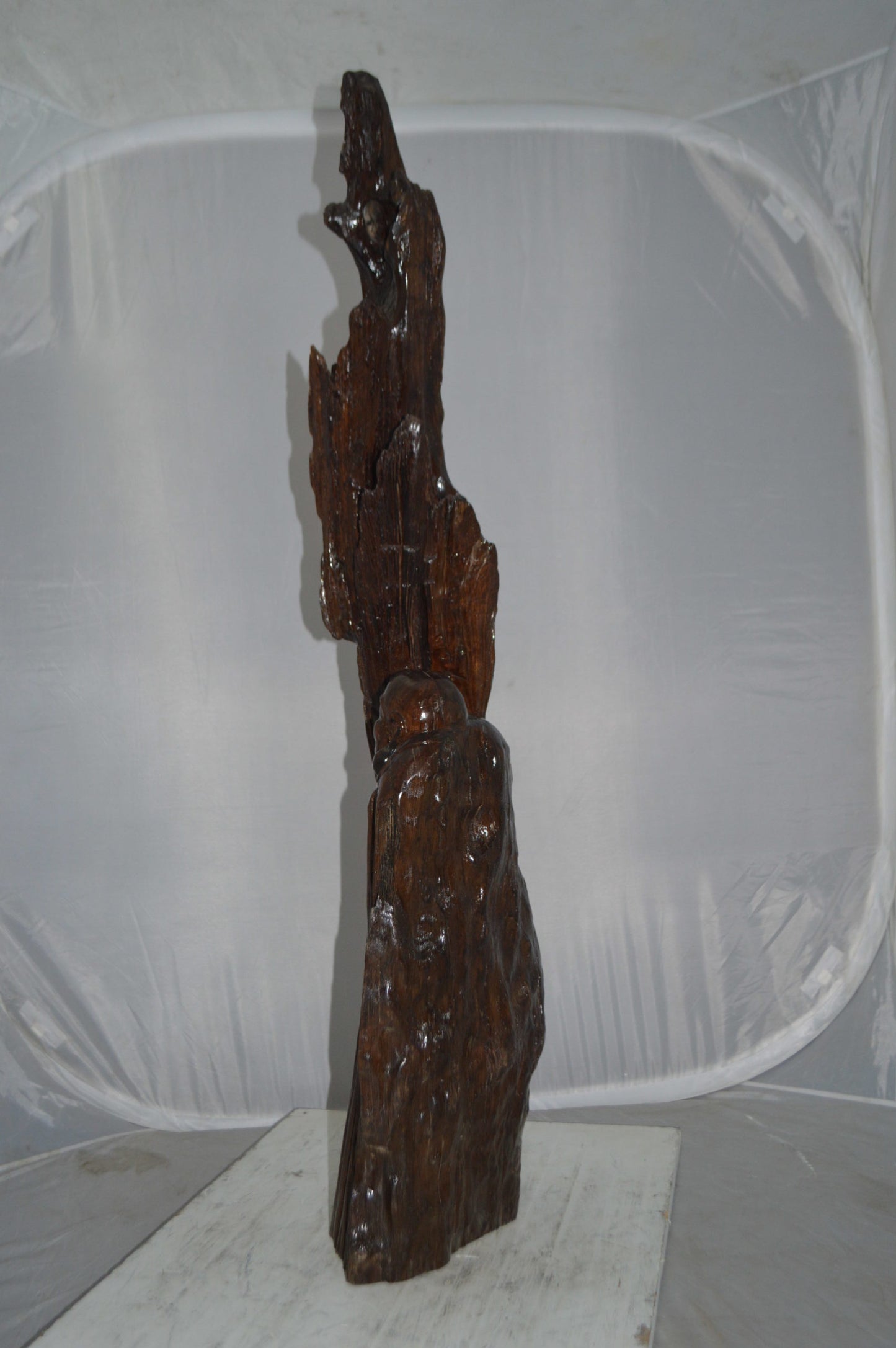 Wood Carved Buddha CC4 -  Size: 15"L x 10"W x 45"H.