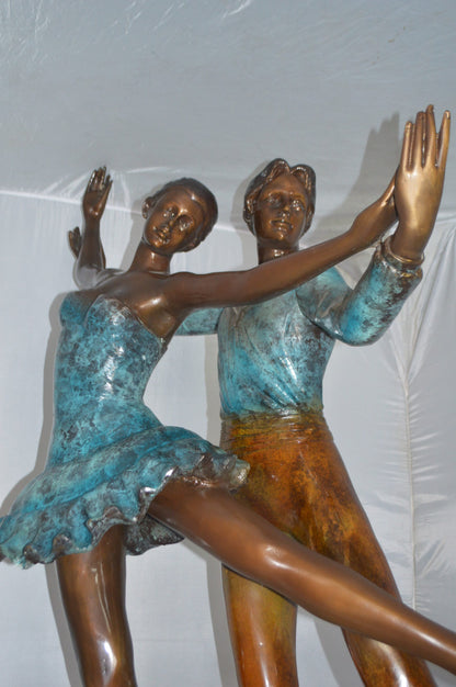 A couple of Ballerina Dancers Bronze Statue -  Size: 21"L x 38"W x 57"H.