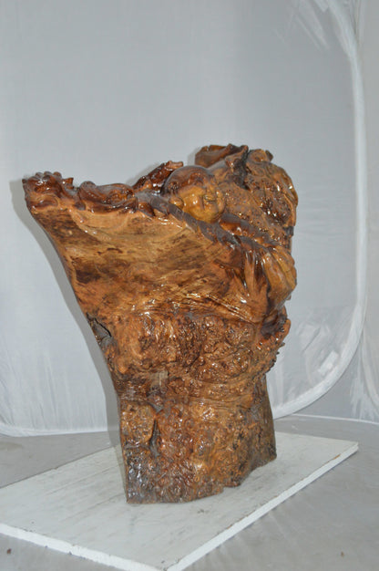 Wood Carved Buddha CC6 -  Size: 26"L x 20"W x 29"H.