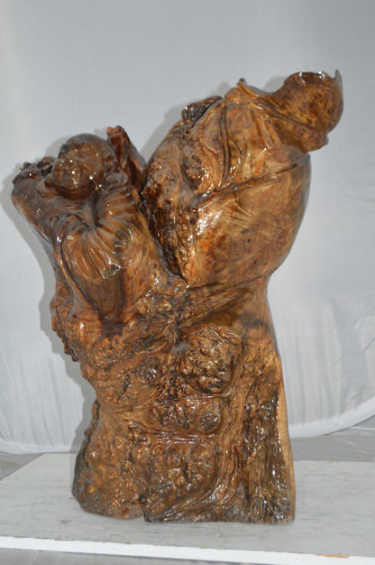Wood Carved Buddha CC6 -  Size: 26"L x 20"W x 29"H.