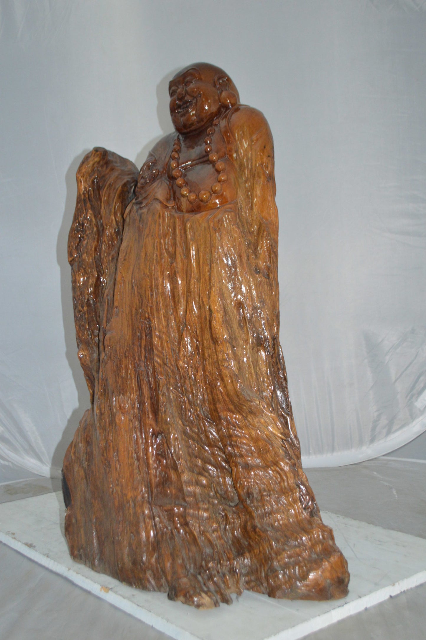 Wood Carved Buddha CC7 -  Size: 32"L x 17"W x 35"H.