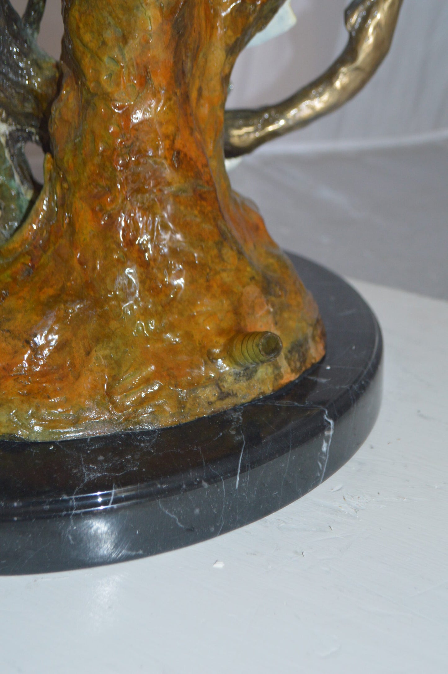 Dolphin medium with Turtles Fountain Bronze Statue -  Size: 24"L x 34"W x 36"H.