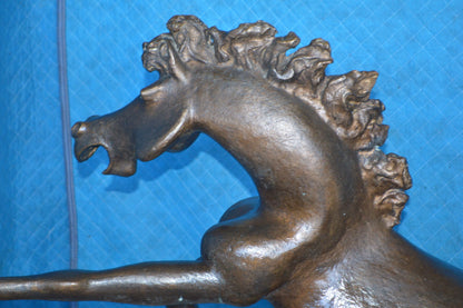 Original 2 of 9 Horse Statue by Attilio de Luca -  Size: 68"L x 19"W x 58"H.