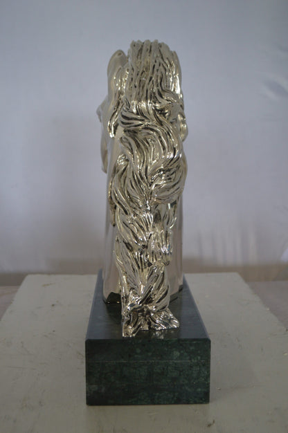 Horse Bust  Silver Finished Statue -  Size: 16"L x 7"W x 20"H.