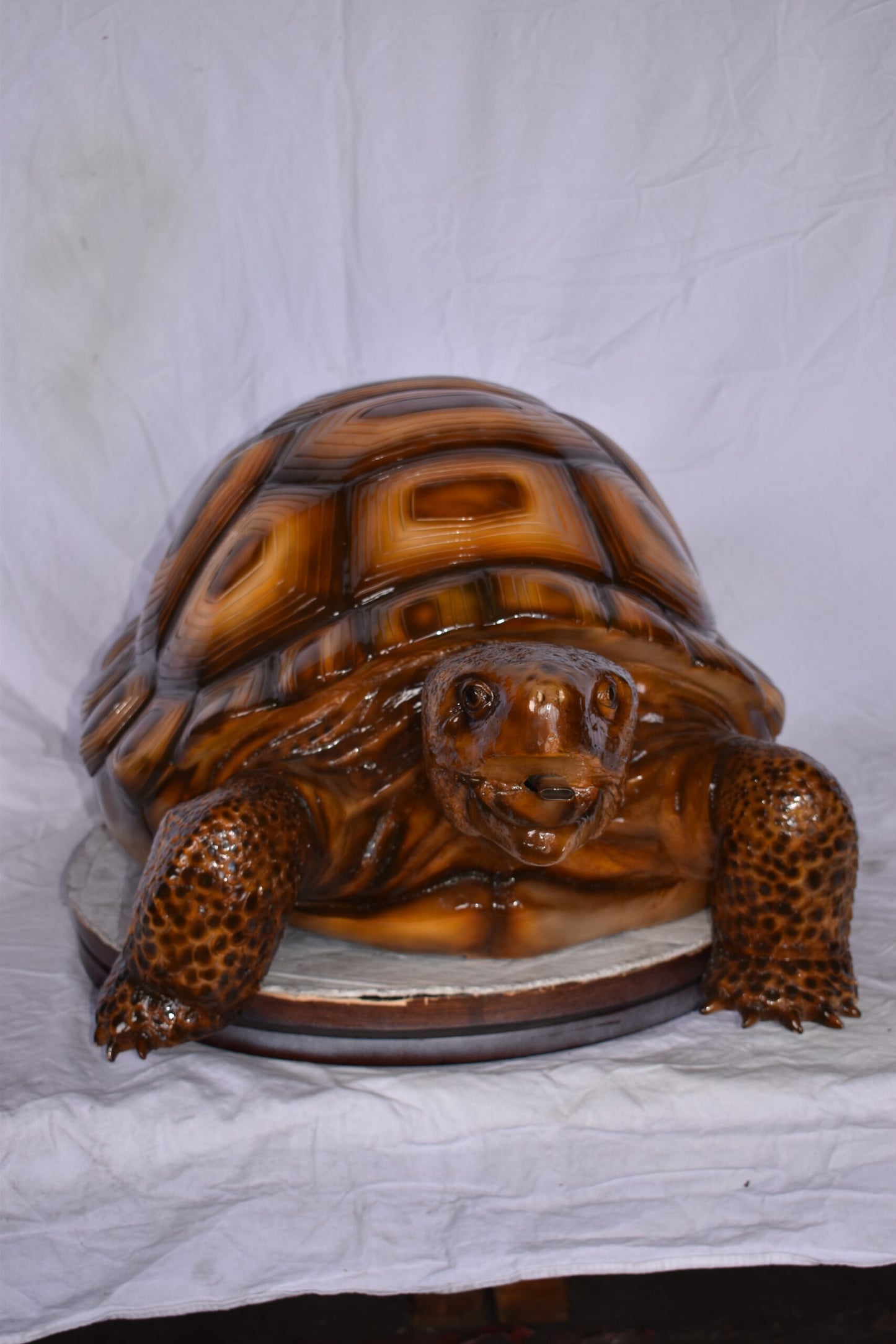 Giant - Tortoise Turtle Fountain Brown Finish Bronze Statue  24" x 38" x 16"H
