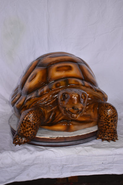 Giant - Tortoise Turtle Fountain Brown Finish Bronze Statue  24" x 38" x 16"H