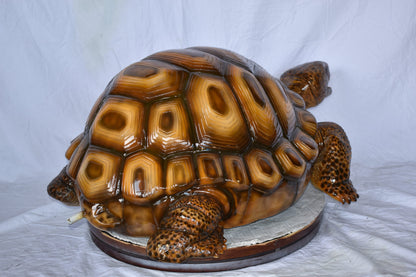 Giant - Tortoise Turtle Fountain Brown Finish Bronze Statue  24" x 38" x 16"H