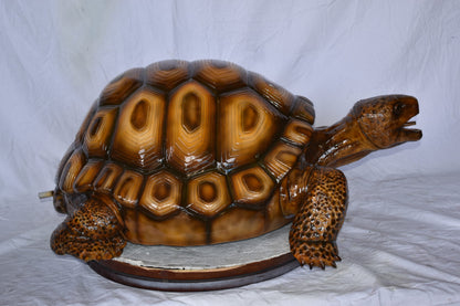 Giant - Tortoise Turtle Fountain Brown Finish Bronze Statue  24" x 38" x 16"H