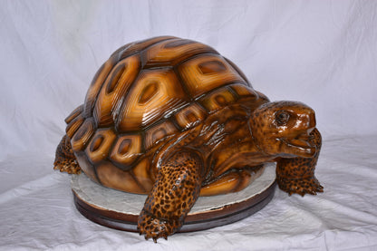 Giant - Tortoise Turtle Fountain Brown Finish Bronze Statue  24" x 38" x 16"H