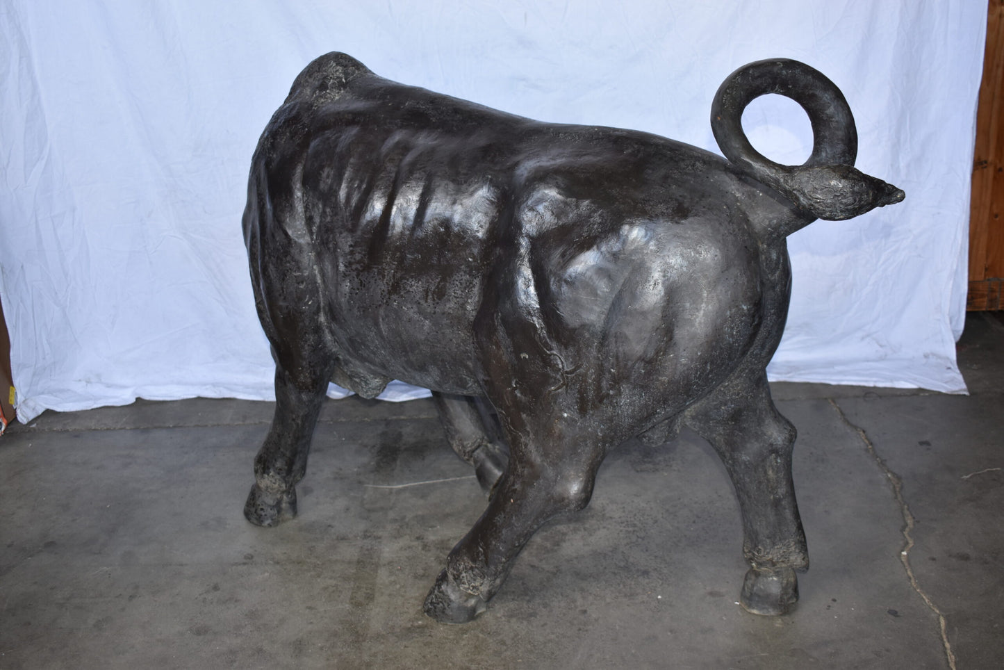 Lifesize Detailed Raging Bull Made of Bronze, Statue  Size: 73" x 32" x 41"H