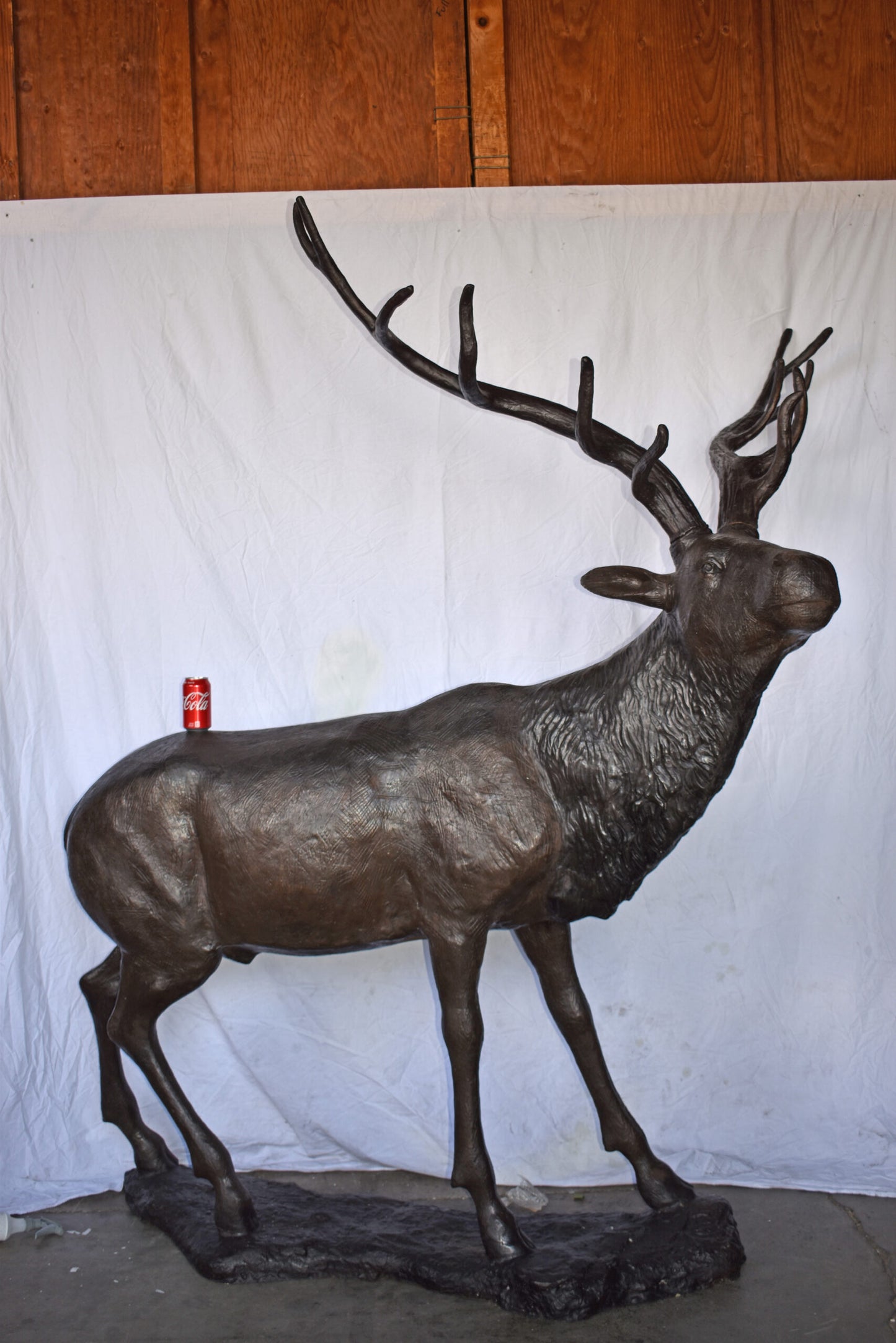 Lifesize And Incredibly Detailed Reindeer Bronze Statue Size: 75" x 50" x 85"H