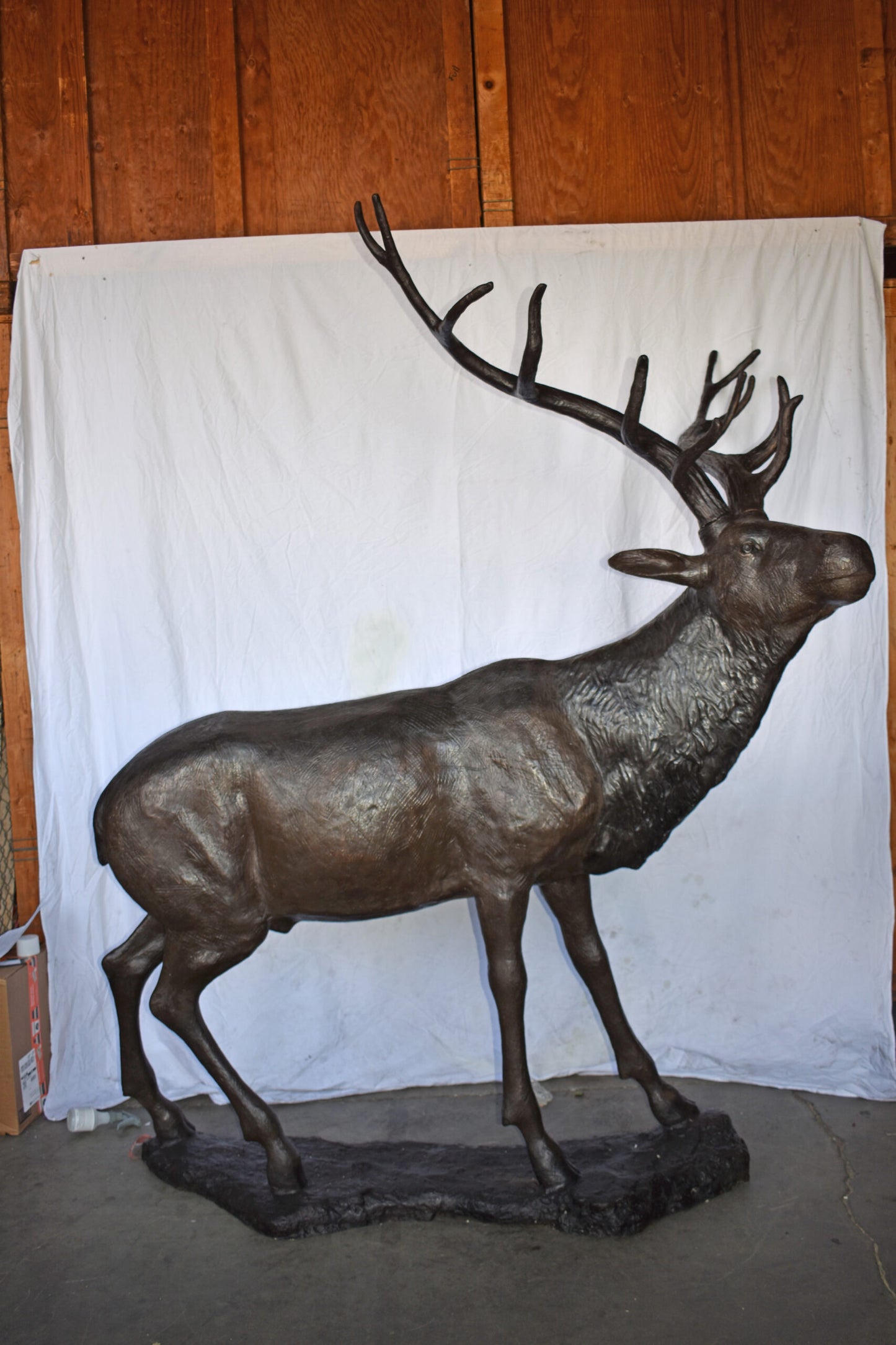 Lifesize And Incredibly Detailed Reindeer Bronze Statue Size: 75" x 50" x 85"H