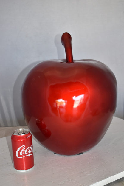 Big Red Apple Made of Resin Statue Size: 15" x 15" x 17"H